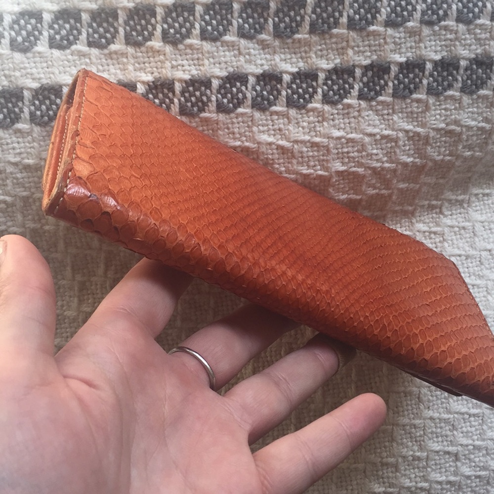 Tod’s Python Orange Wallet - image 8